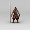Game Chibi Anime Game Figure Man Warrior 3d model