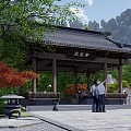 Chinese-style pavilion waterside pavilion ancient built pavilion landscape pavilion garden pavilion four-corner pavilion verandah pavilion 3d model