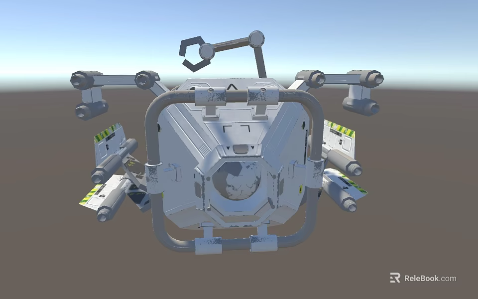 Smart Industrial Machine With Multiple Mechanical Arms And Tools For Automated Operations 3d model 