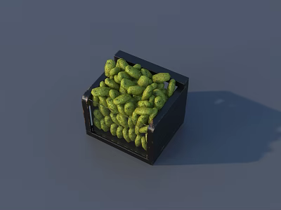 Green Bonsai Potted Plants in Black Square Box for Indoor Decoration 3d model