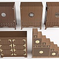 Chinese Style Locker Vintage Cabinet Traditional Cabinet 3d model