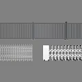 Automatic Sliding And Telescopic Gates With Metal Railings And Control Panels