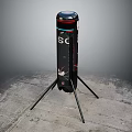 Professional Tripod Mounted Cylindrical Equipment With SC Logo And Red Black Top