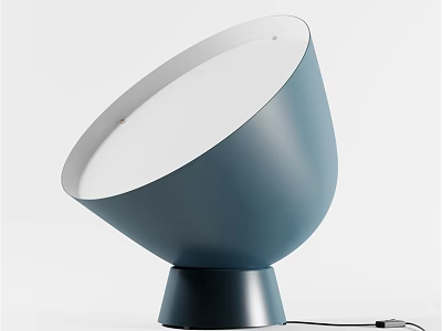 Modern Blue Table Lamp With Unique Large Shade And Stable Base Design 3d model