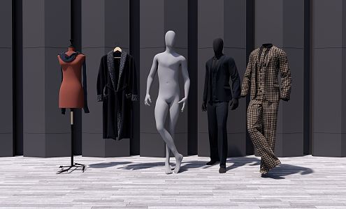 modern clothes clothing 3d model