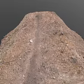 Natural Rocky Hill Terrain With Earthy Surface And Rough Texture Against Dark Background