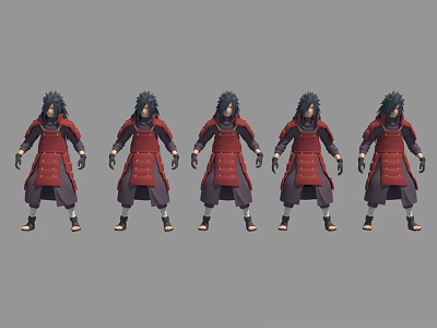 Modern anime character Uchiha 3d model