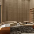 Modern Book Bar Cultural Space Reading Area 3d model