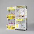Claw Crane Amusement Equipment With Yellow White Design LOVE Strawberry Theme And Cartoon Characters