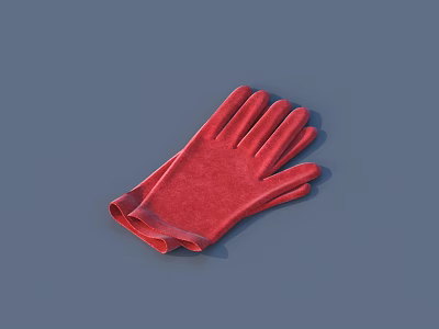 Red Protective Gloves For Hardware Tools Safety And Work Applications 3d model