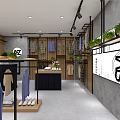 Modern Clothing Store Interior With Mannequins Hanging Clothes And Display Racks
