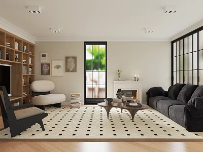 modern living room 3d model