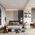 Modern Children's Room Boy's Room Kids' Room Bedroom 3d model