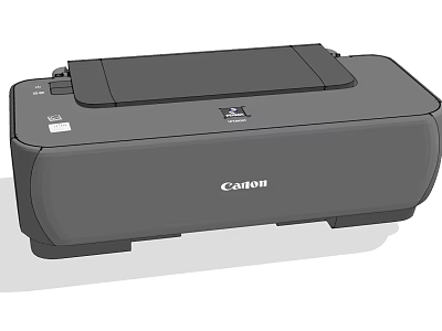 Canon Black Office Appliance Printer With Compact Design For Efficient Desktop Office Use 3d model