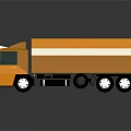 Vibrant Yellow Cargo Truck with White Stripe and Modern Cab Design