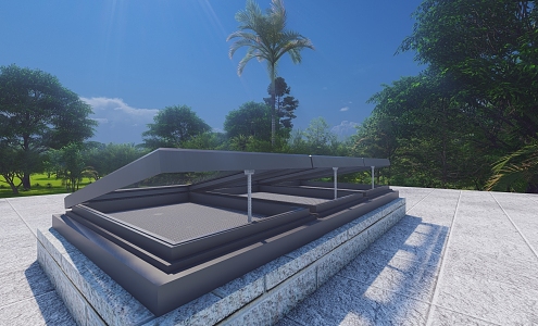 Skylight of lighting well 3d model