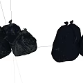 Multiple Black Disposable Garbage Bags For Home Daily Waste Collection