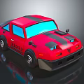 Children's Red Cartoon Toy Car With Fun Design And Playful Features For Kids