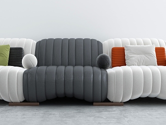 Modern Three-Seat Sofa 3d model