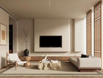New Chinese Song Style Decorative Painting 3d model