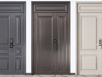 Modern child-mother door entry child-mother security door 3d model