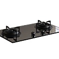 Modern gas stove stove bench 3d model