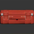 Red Industrial First Aid Kit With White Cross And Durable Construction For Workplace Emergency Preparedness