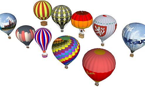 Modern Hot Air Balloon 3d model