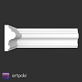 Elegant White Decorative Molding With Intricate Curves And Smooth Architectural Design