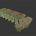 Ancient Stone Architecture With Multiple Columns Stone Slab Roof And Weathered Broken Structure