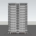 Modern High Rise Residential Building With Glass Windows And Surrounding Trees