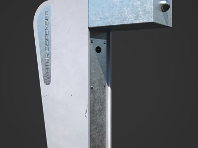 Sturdy Road Facility Water Dispenser With Metal Construction For Outdoor Public Use 3d model