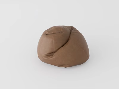 Brown Bean Bag Chair Soft Comfortable Design For Living Room Relaxation 3d model