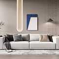 modern double sofa sofa 3d model