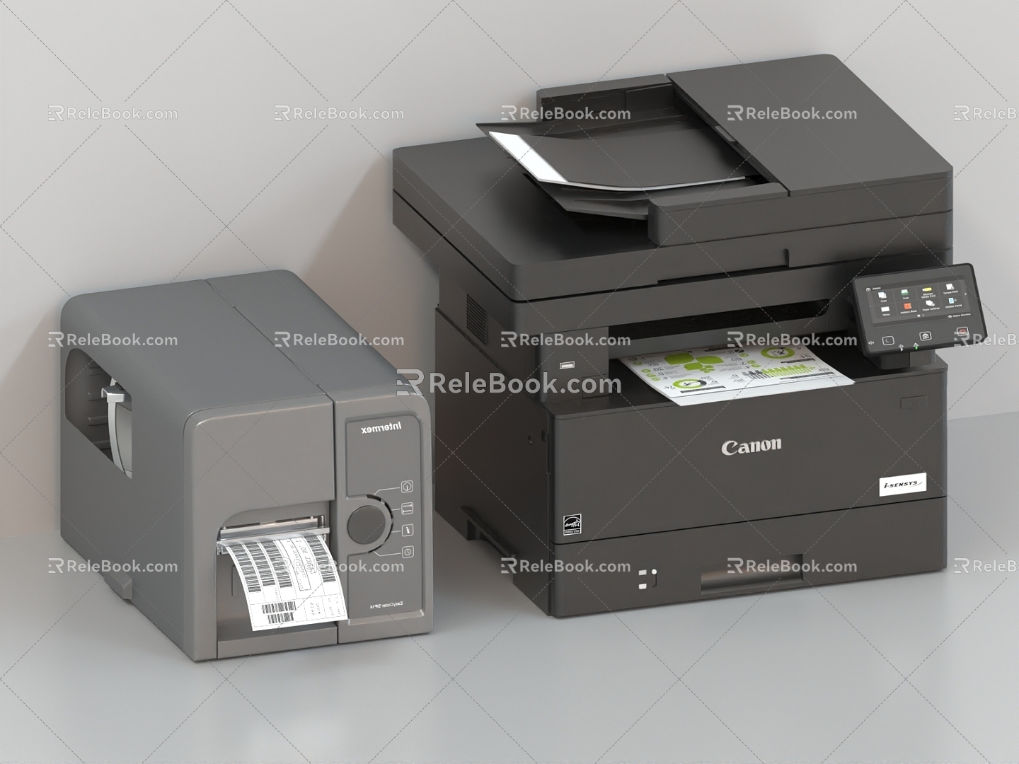 printer laser scanner scanner copier fax machine office equipment 3d model