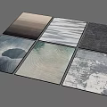 Modern Square Rugs With Diverse Patterns And Colorful Textures Design 3d model