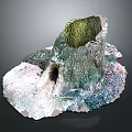 Natural Wood And Stone Art Sculpture With Colorful Surface Textures And Hollow Details