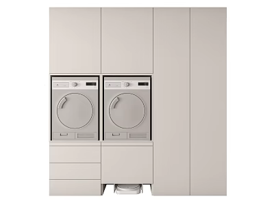 Modern Bathroom Cabinet Rack With Minimalist Design And Storage Drawers 3d model