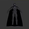 Detailed 3D Batman Character Model With Cape Helmet And Muscular Body
