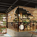 Book Art Interior Design With Wooden Shelves And Decor