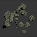 Wood Stone Artistic Decorative Carvings With Multiple Irregular Shapes And Textures