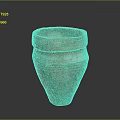 Handcrafted Terracotta Clay Pot With Intricate Carved Patterns Rounded Rim And Conical Base