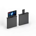 Black Commercial Interactive Display Equipment With Screen And Stand For Business Settings 3d model