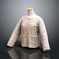 Cozy Light Beige Knitted Cardigan with Front Pockets and Button Closure for Casual Wear