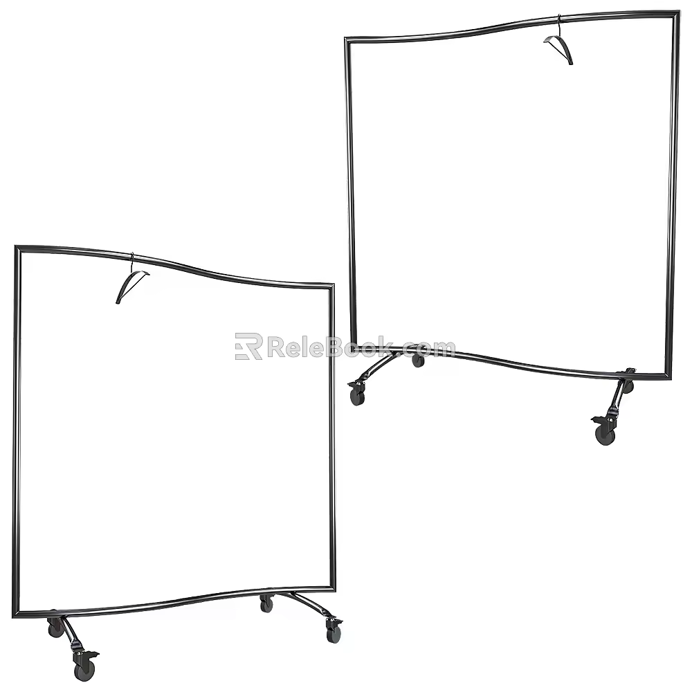 wave square drying rack 18 3d model