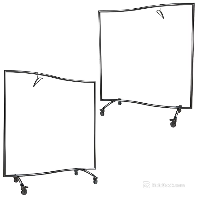 Clothing Rack With Wheels Floor Standing Portable Simple Design for Home Use 3d model 
