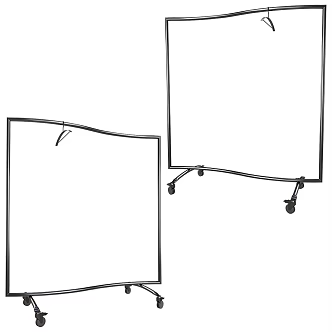 wave square drying rack 18 3d model