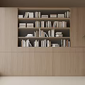 Modern Wooden Bookshelf With Multiple Shelves Filled With Books And Natural Light