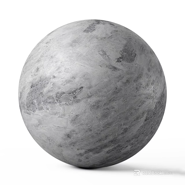 Spherical Component with Gray Textured Surface and Smooth Round Design 3d model 