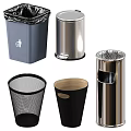 Public Facilities Various Trash Bins With Metal Mesh And Pedal Operated Design